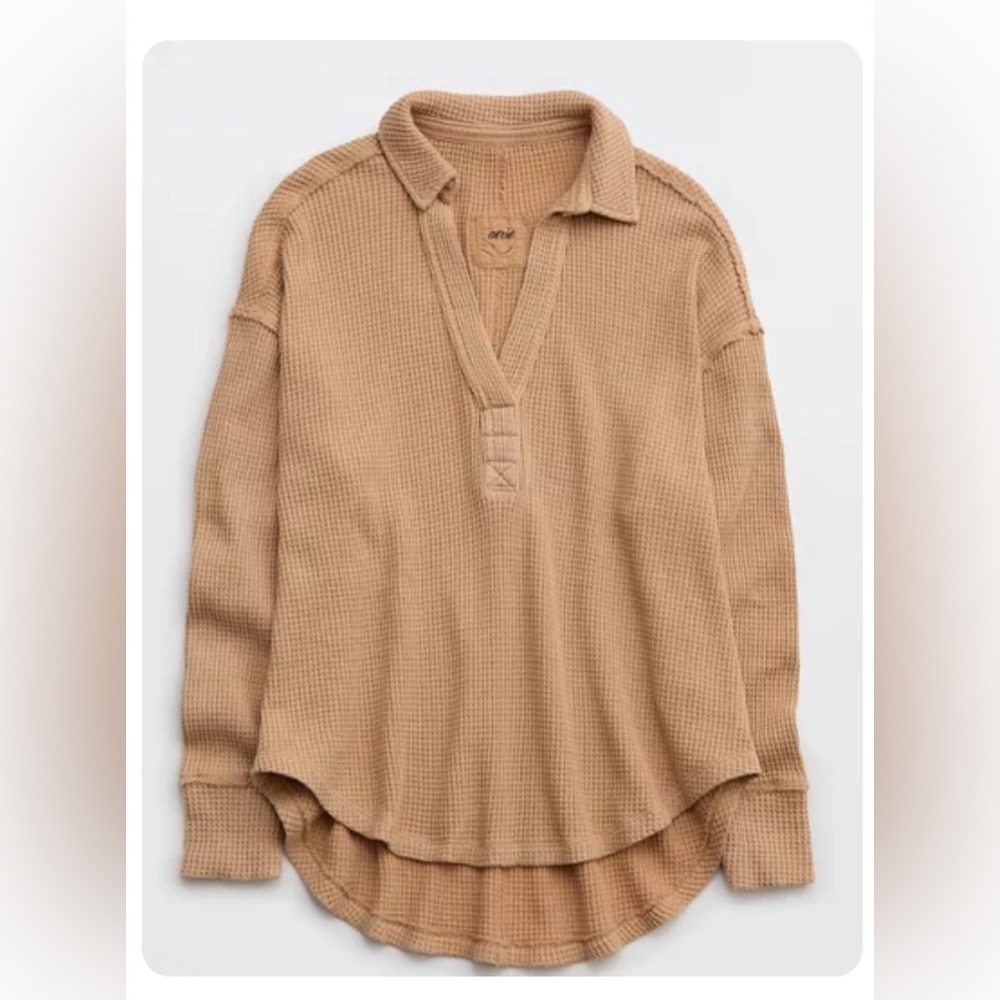 Aerie Lumberjane waffle sweatshirt